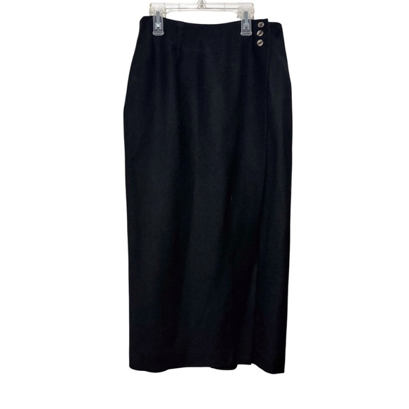 J. Peterman Dresses & Skirts - J. Peterman Faux Wrap Wool Skirt w/ Yellow Lining